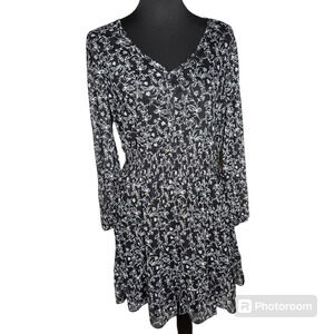 Madison + Hudson Black Floral Dress